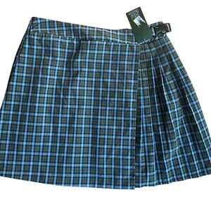 Wild Fable Green and Navy Plaid Pleated XS 
NWT School Girl Mini Skirt